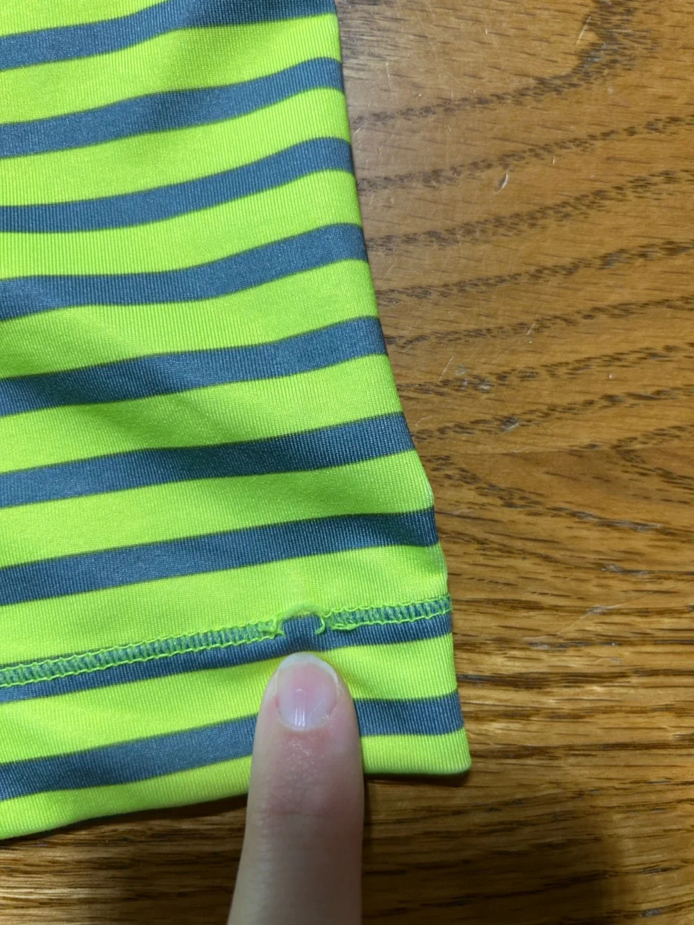 Women’s Nike Pro Shorts Grey and Neon Yellow Striped Size Large